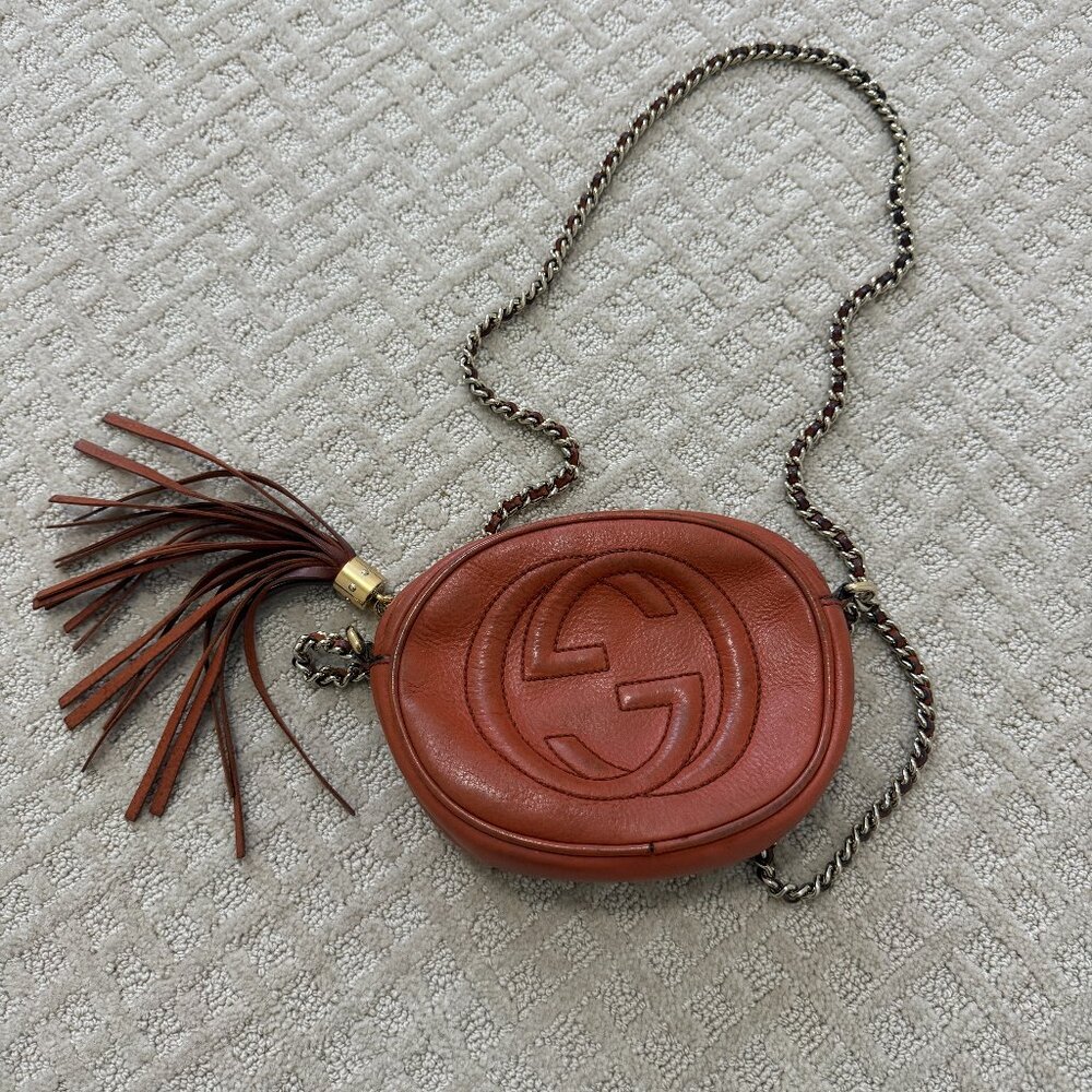 Gucci Soho Disco Crossbody Bag – Brick/Orange Leather